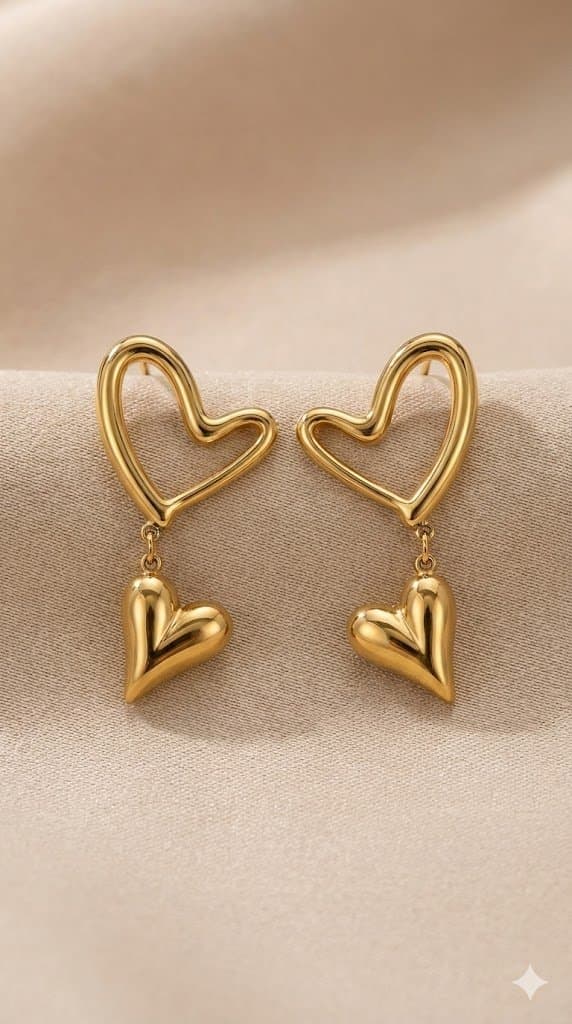 Cupid Heart Drop Earrings