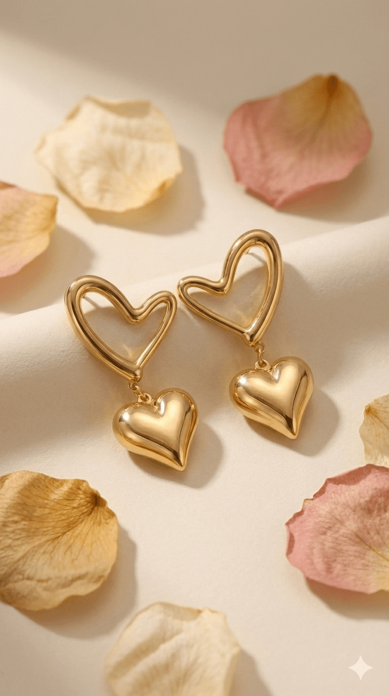 Cupid Heart Drop Earrings