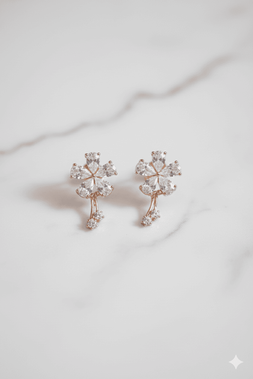 Star Water Lily Earrings