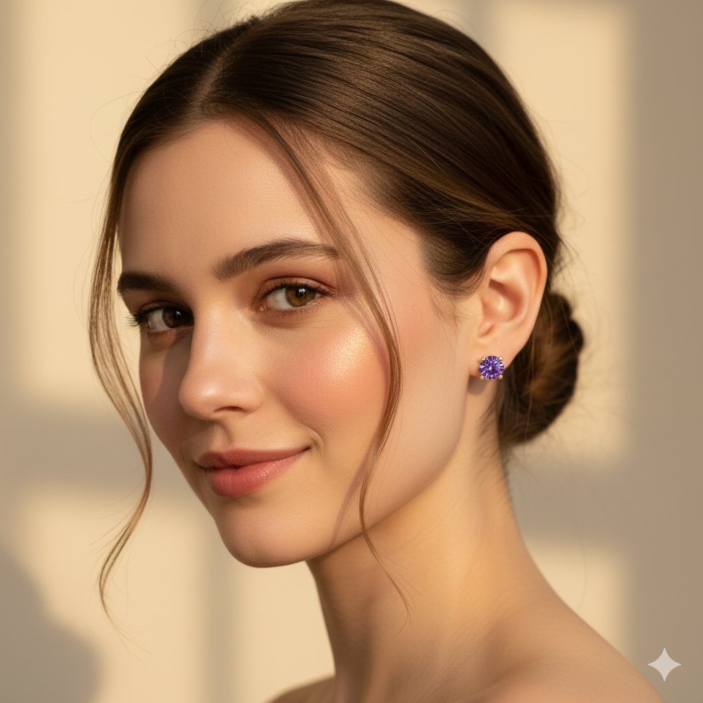 Modern Tri-Tone Concentric Drop Earrings