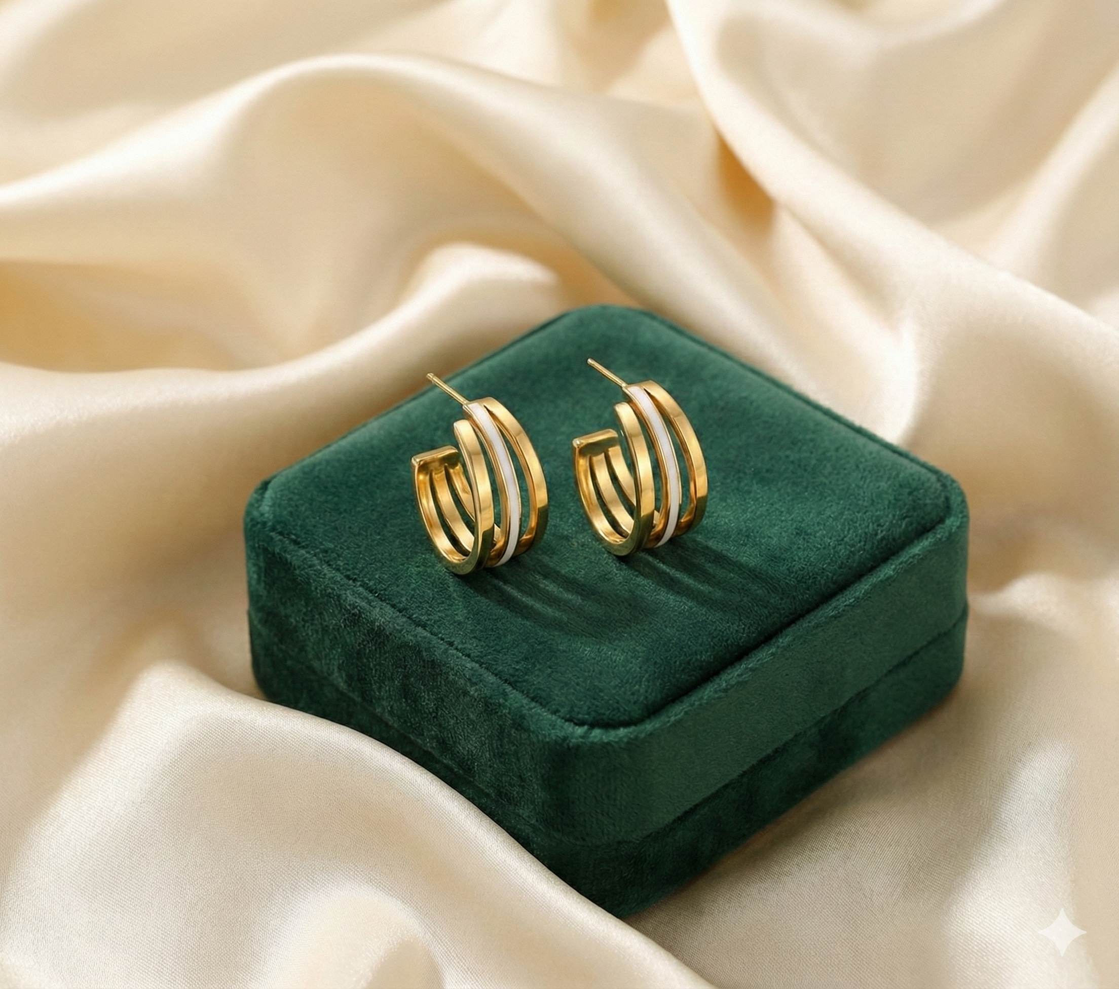 The Golden Trio Hoops