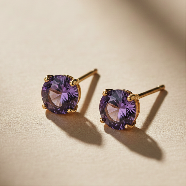 Modern Tri-Tone Concentric Drop Earrings